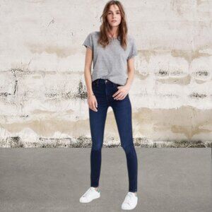 Madewell Women's Dark Blue 10" High Rise Skinny Jeans - Size 25P